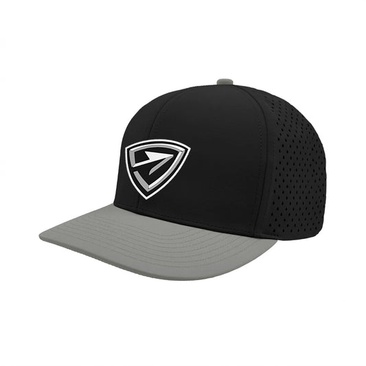 Arrows Hockey | Arrowhead PVC Logo Performance Snapback Cap (Black/Grey)