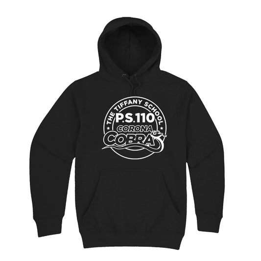 P.S. 110 | Printed Logo Hoodie - Black