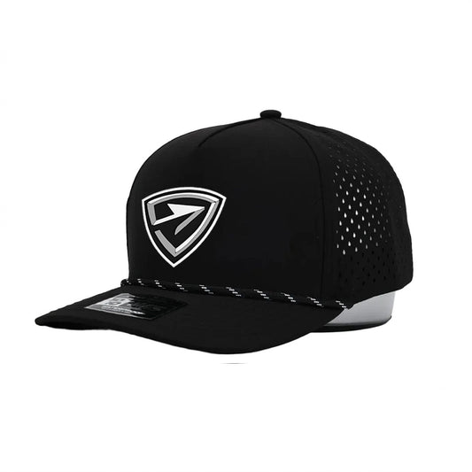 Arrows | Arrowhead PVC Logo Performance Rope Snapback Cap (Black/Black Rope)