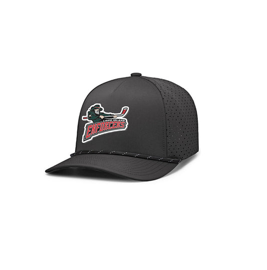 Enforcers Hockey |  PVC Enforcer Logo Rope Performance Cap (Black/Black)