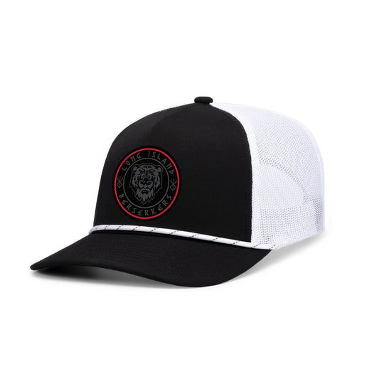 Berserkers | PVC Logo Black/White Rope Mesh Cap