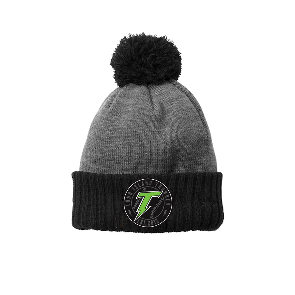 Thunder | New Era® Chunk Cuff Pom Beanie (Black/Grey)