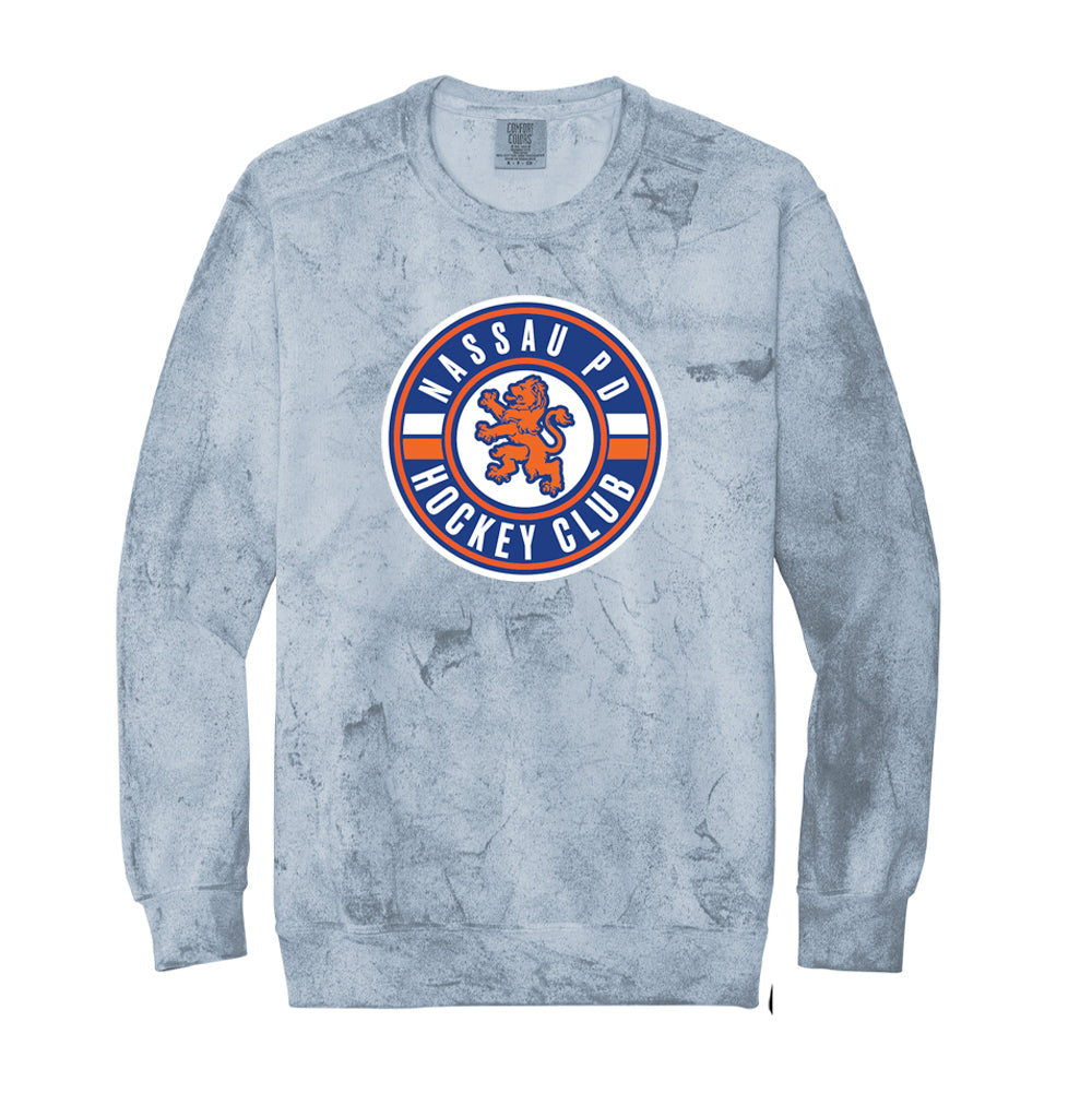 NCPD Hockey | Circle Logo Comfort Colors® Crewneck Sweatshirt (Ocean)