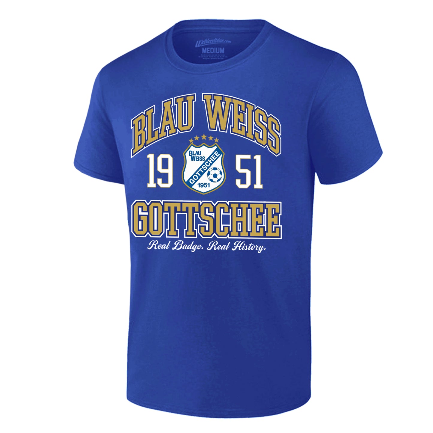 BW Gottschee | Gold Wordmark Tee (Royal)