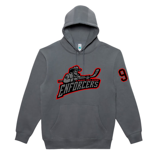Enforcers | Blackout Logo Hood (Grey)