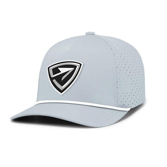 Arrows Hockey | PVC Logo Performance Rope Cap (Grey/White)