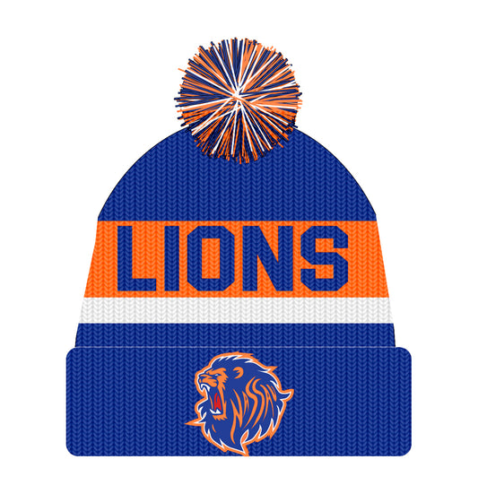 Lions | Acylic Pom Beanie