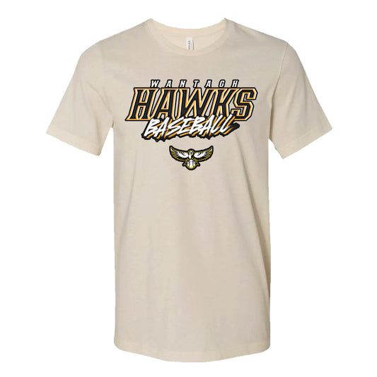 Wantagh Hawks | Retro Wordmark Tee (Cream)
