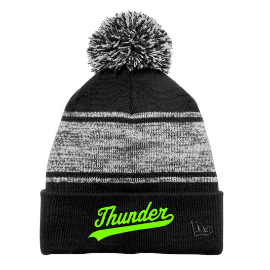 LI Thunder | New Era® Thunder Script Striped Beanie