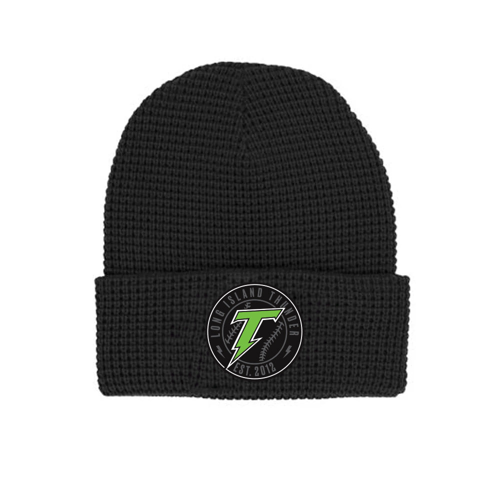 Thunder | Waffle Knit Beanie (Black)