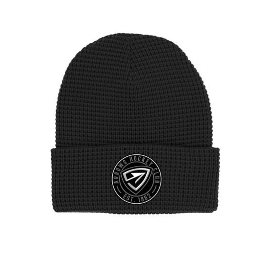 Arrows | Waffle Knit Beanie (Black)