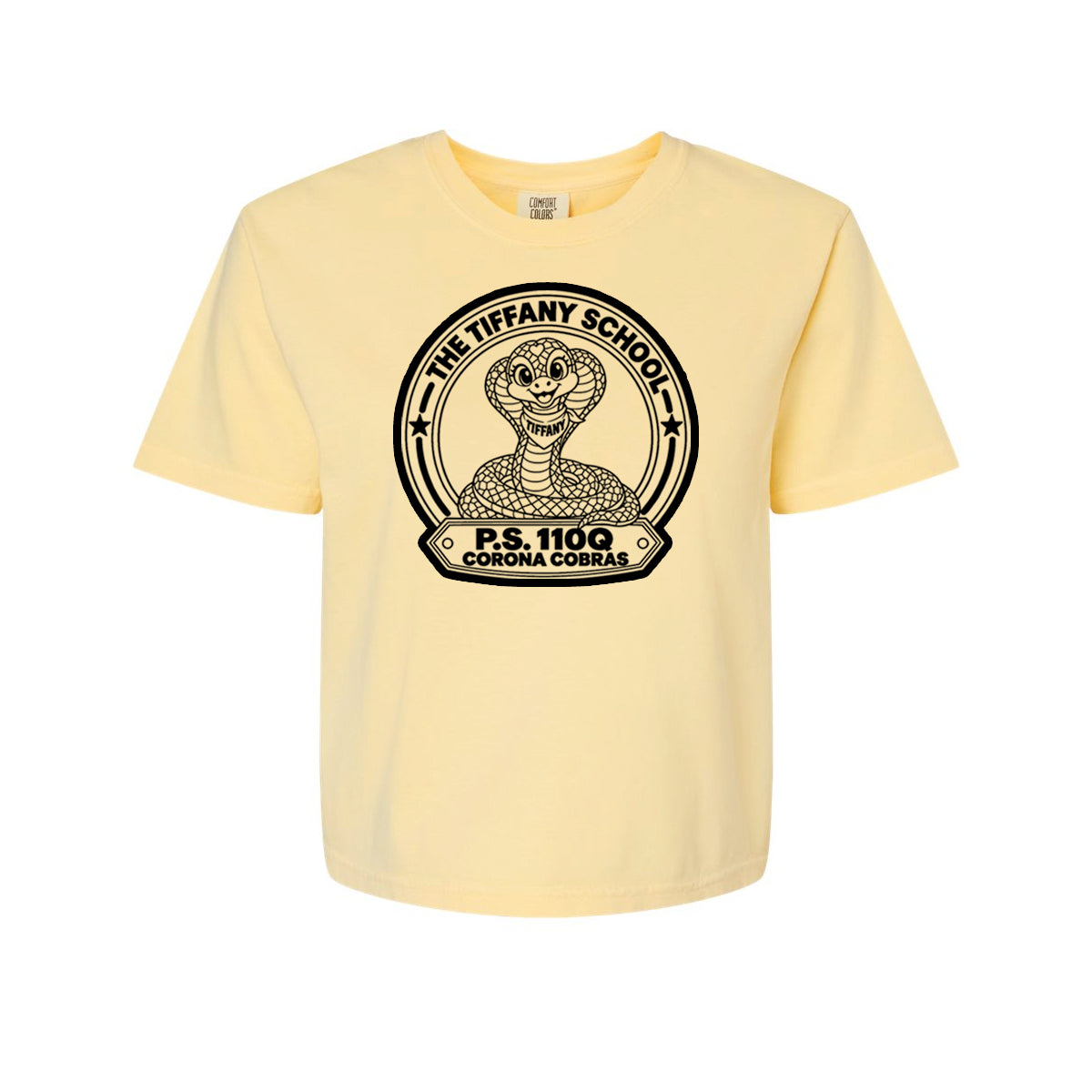 P.S. 110 - Women's Printed Boxy Tee (Butter)
