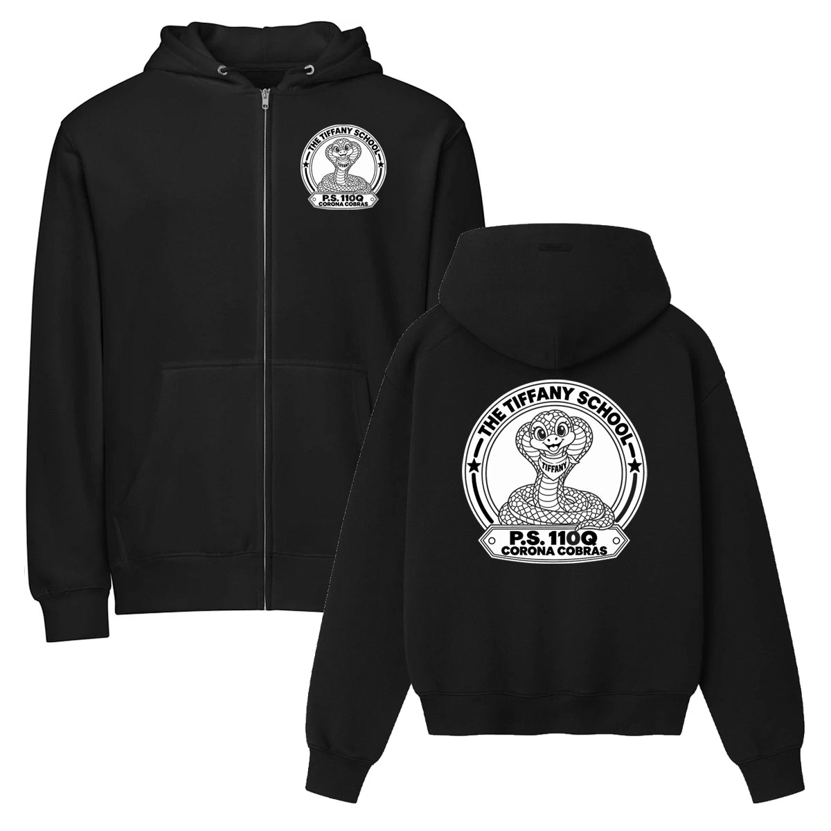 P.S. 110 - Zip-up Hood (Black)